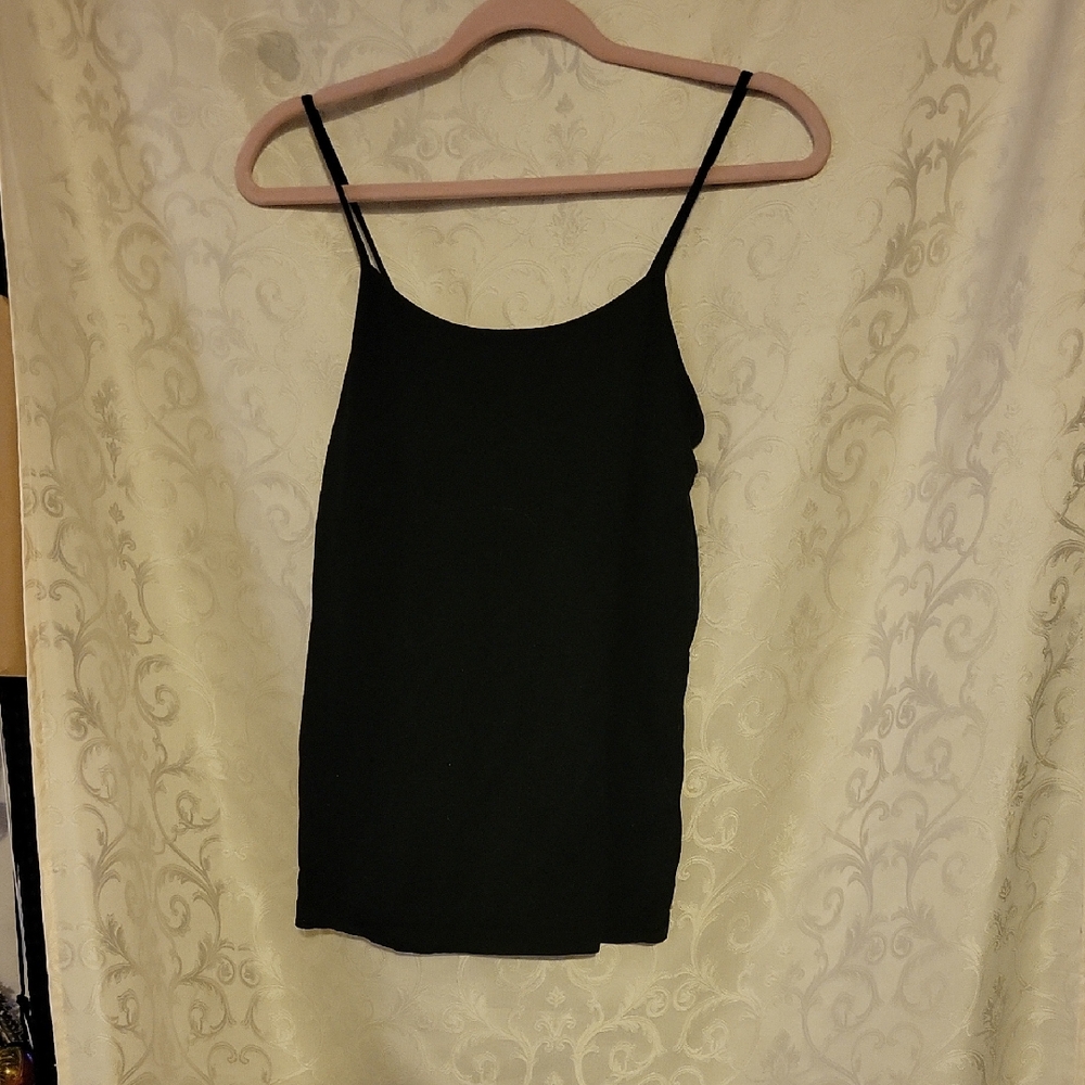 Time and Tru Classic Black Medium Spahgetti Strap Camisole No Adjustable Straps